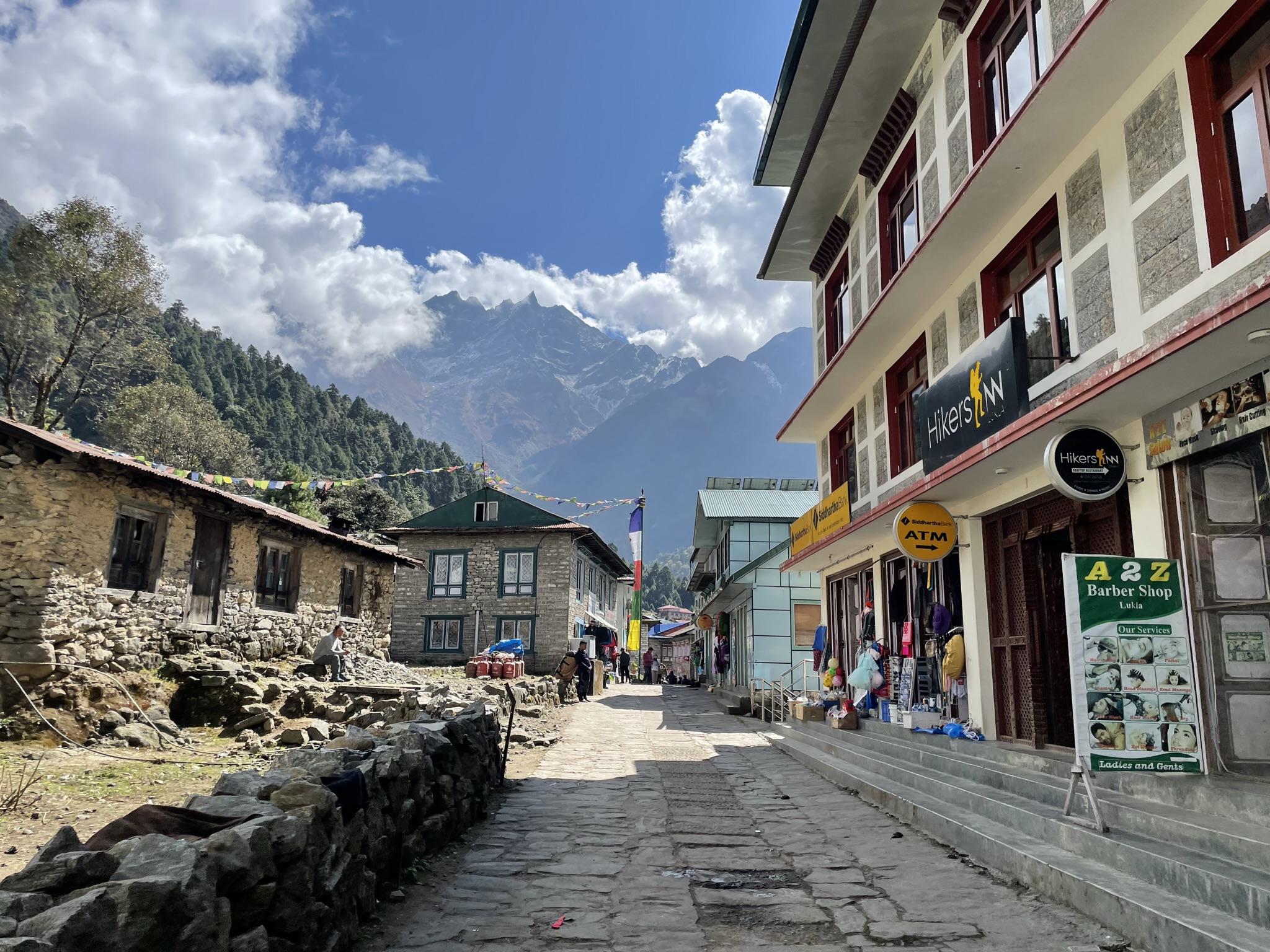 The streets of Lukla in Nepal