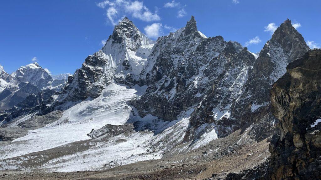 Mountains seen from Renjo La in Nepal