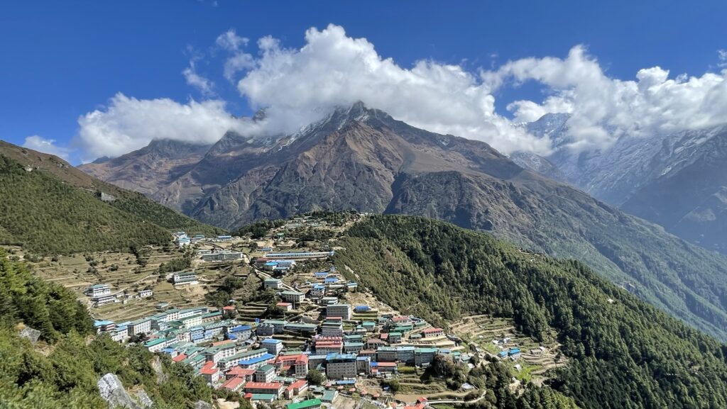 The village of Namche in Nepal